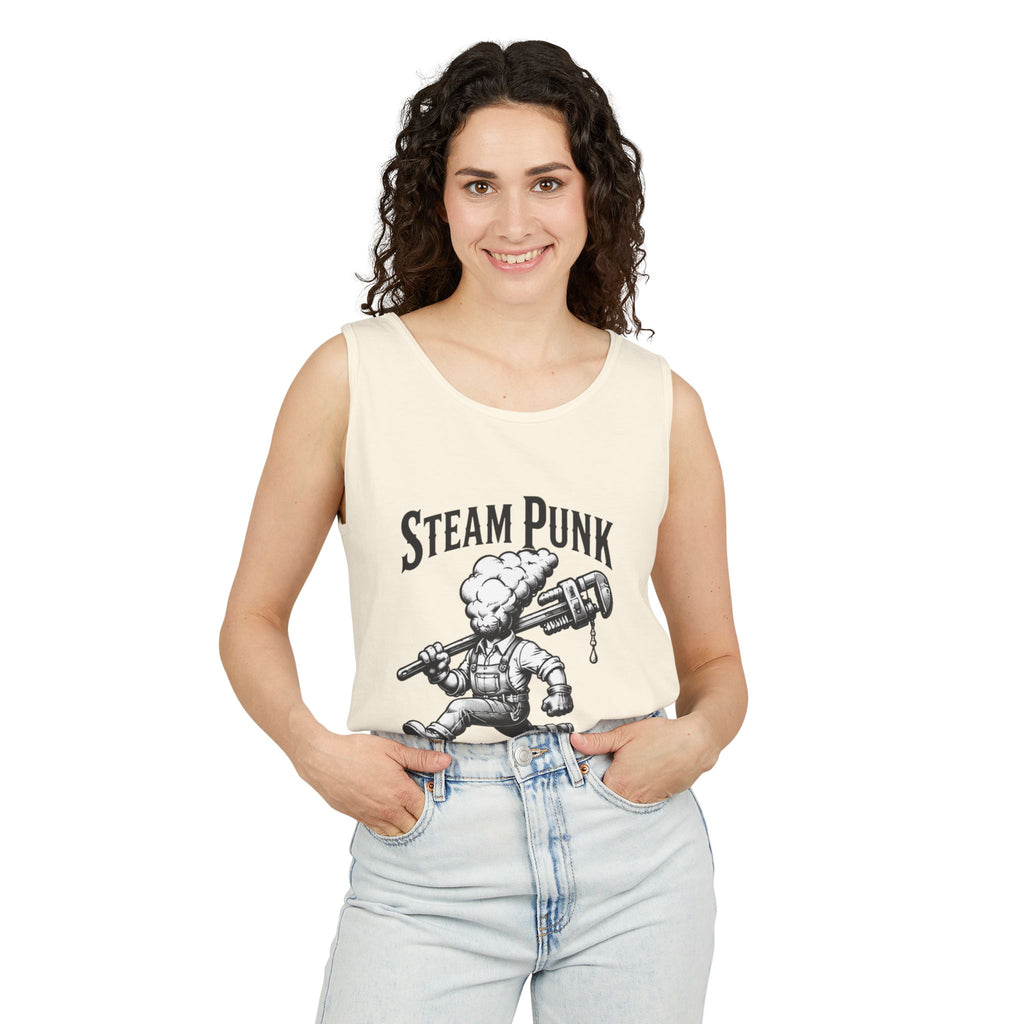 Steam Punk Plumbing & Heating Tank Top — Vintage Plumber Graphic Tank