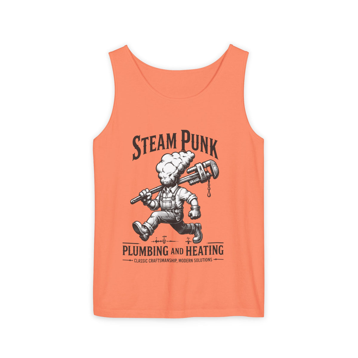 Steam Punk Plumbing & Heating Tank Top — Vintage Plumber Graphic Tank