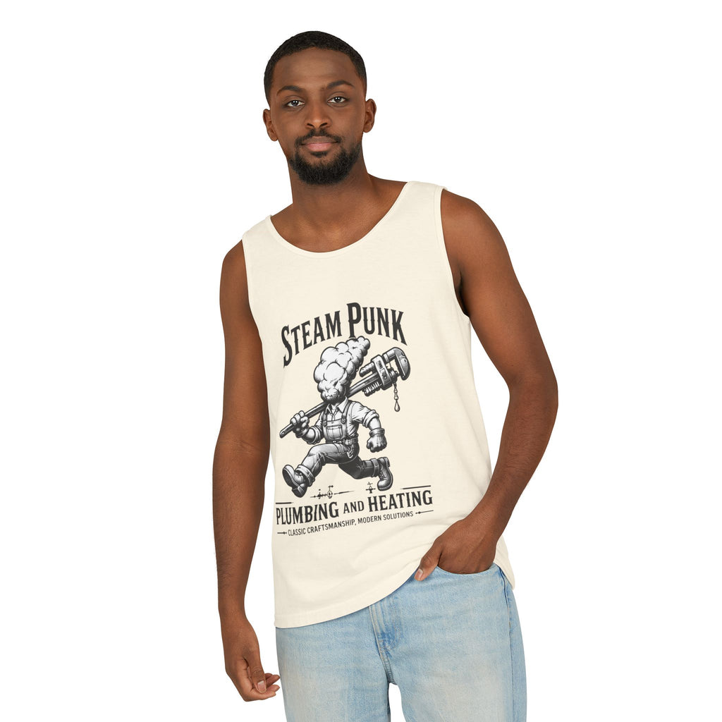 Steam Punk Plumbing & Heating Tank Top — Vintage Plumber Graphic Tank