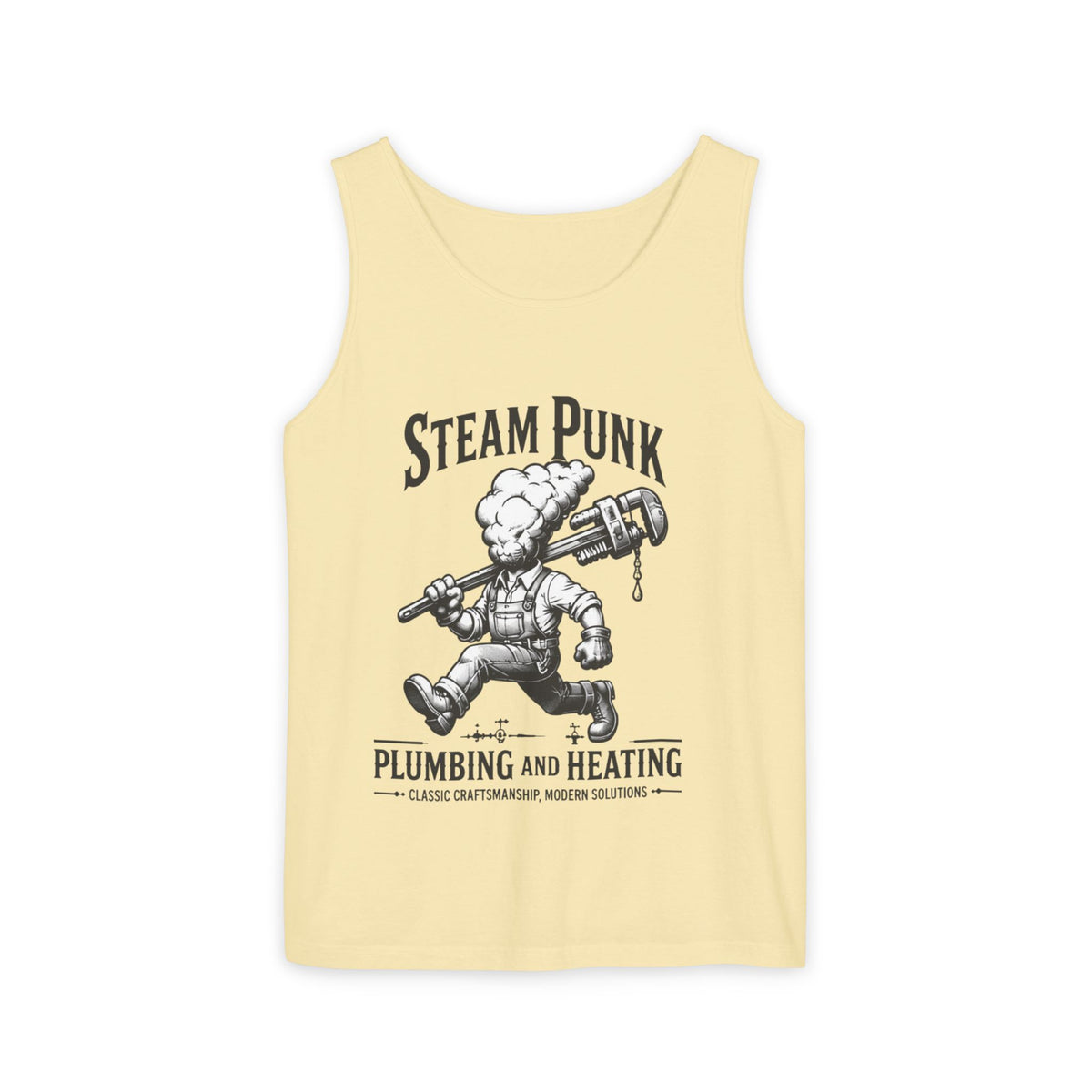Steam Punk Plumbing & Heating Tank Top — Vintage Plumber Graphic Tank
