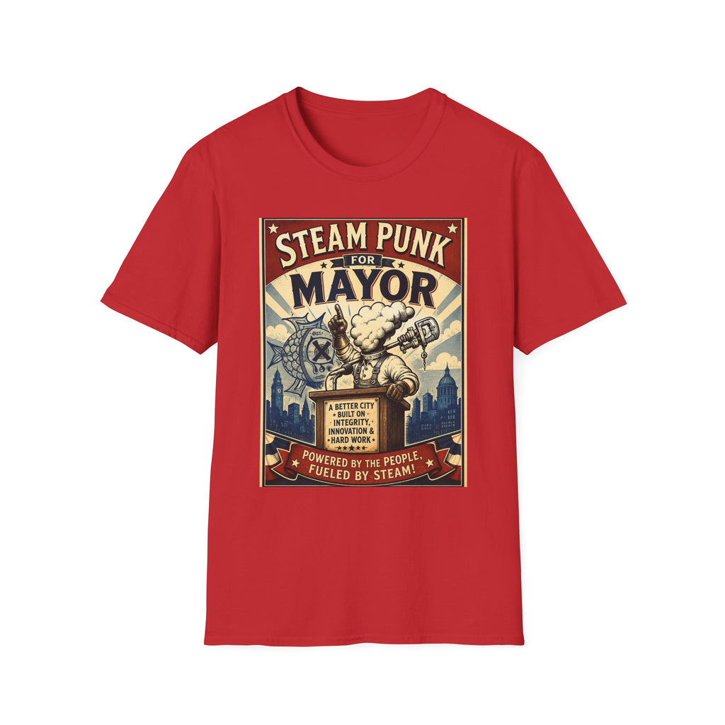 Steampunk for Mayor T-Shirt — Retro Political Poster Tee