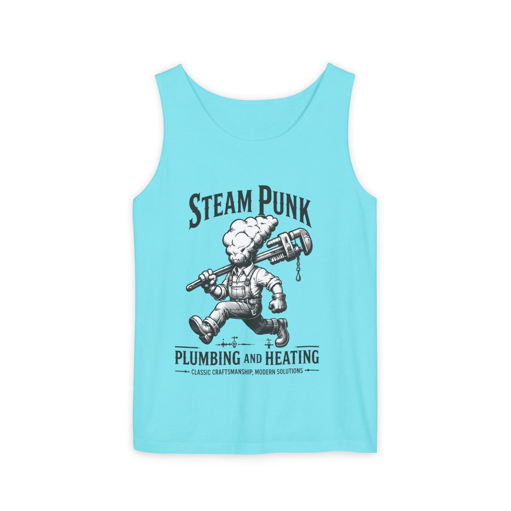Steam Punk Plumbing & Heating Tank Top — Vintage Plumber Graphic Tank