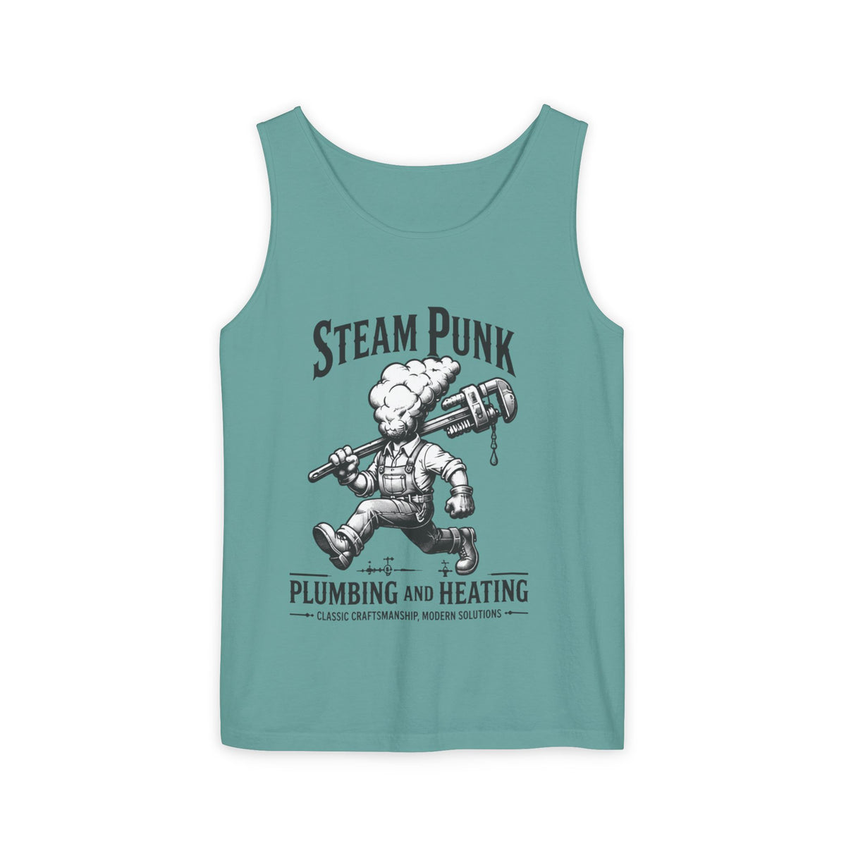 Steam Punk Plumbing & Heating Tank Top — Vintage Plumber Graphic Tank