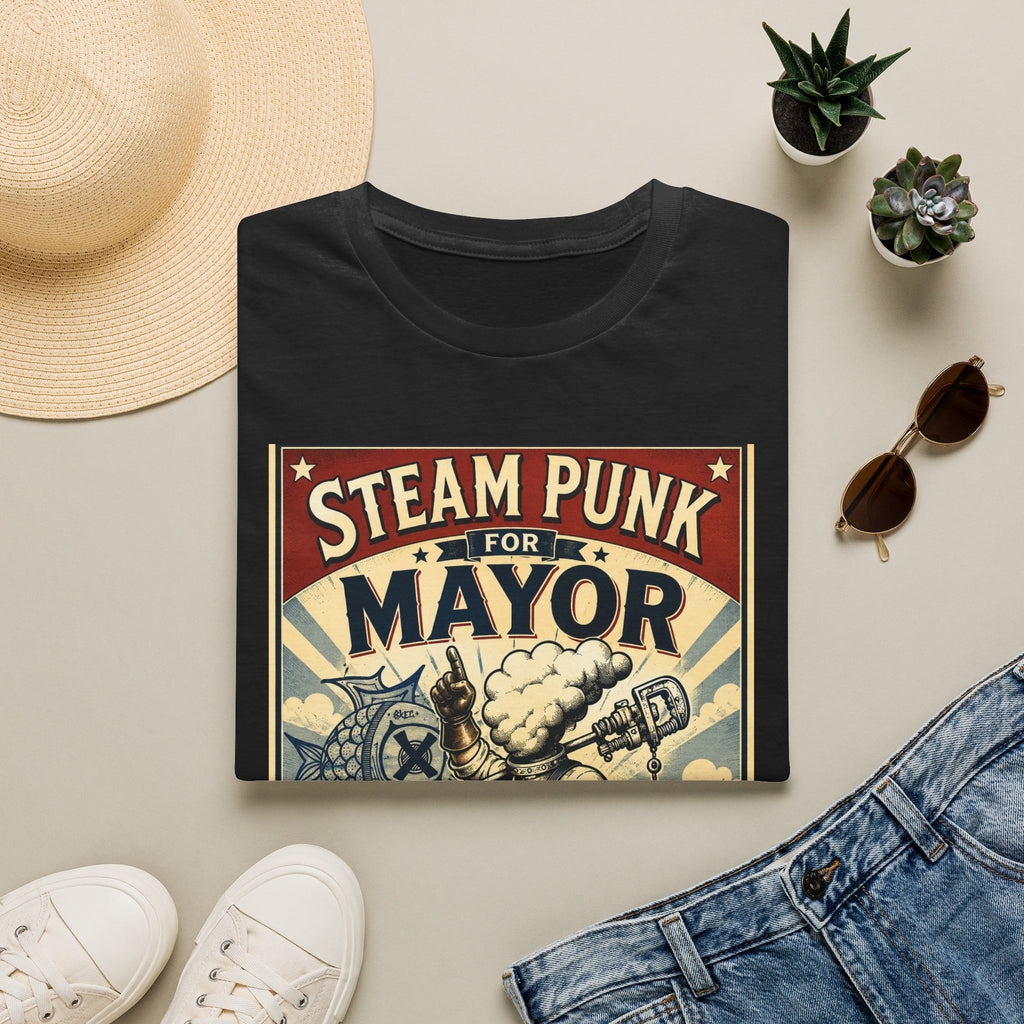 Steampunk for Mayor T-Shirt — Retro Political Poster Tee