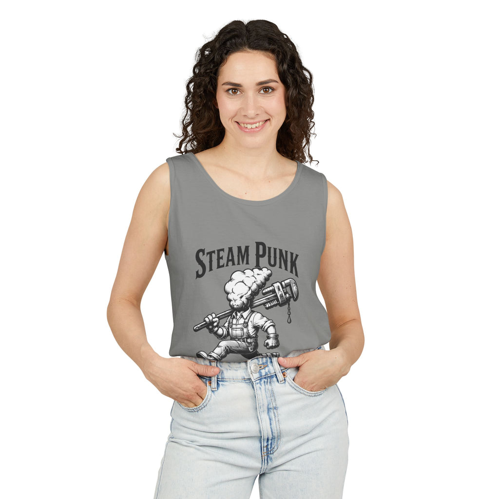 Steam Punk Plumbing & Heating Tank Top — Vintage Plumber Graphic Tank