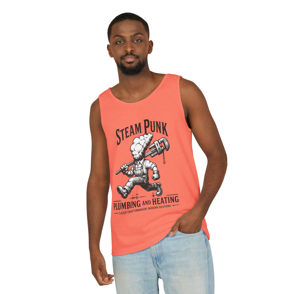 Steam Punk Plumbing & Heating Tank Top — Vintage Plumber Graphic Tank