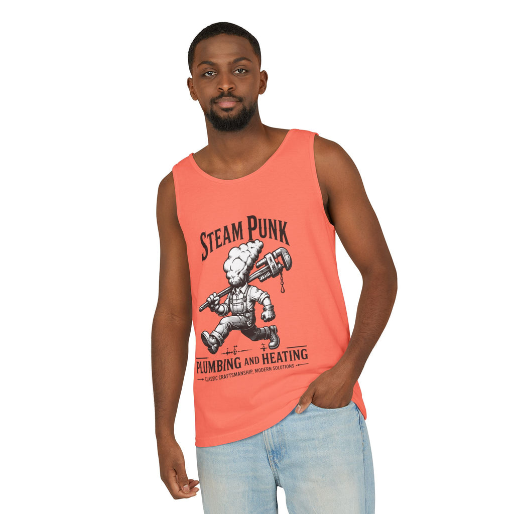 Steam Punk Plumbing & Heating Tank Top — Vintage Plumber Graphic Tank