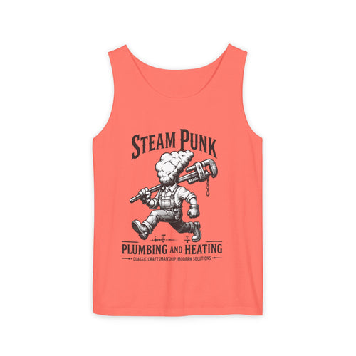 Steam Punk Plumbing & Heating Tank Top — Vintage Plumber Graphic Tank