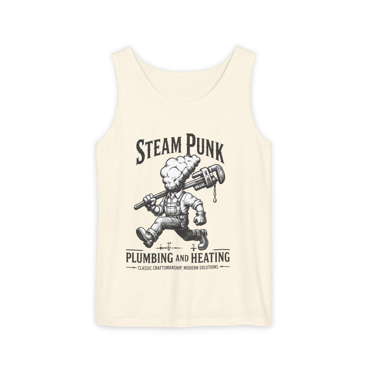 Steam Punk Plumbing & Heating Tank Top — Vintage Plumber Graphic Tank
