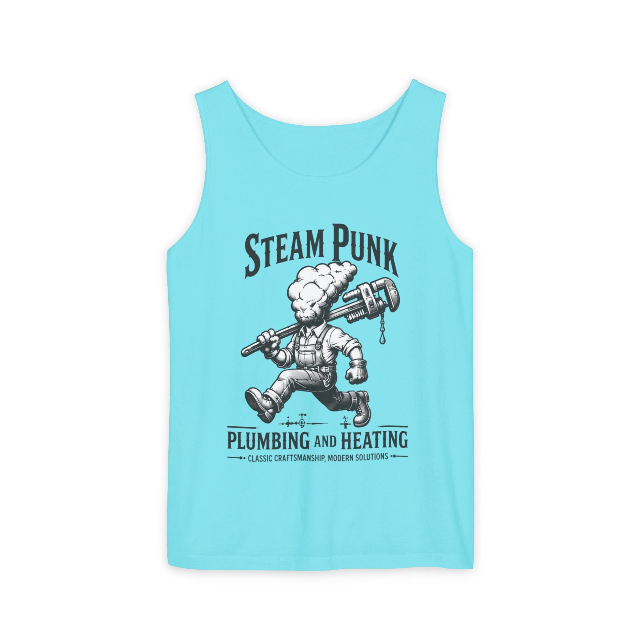 Steam Punk Plumbing & Heating Tank Top — Vintage Plumber Graphic Tank