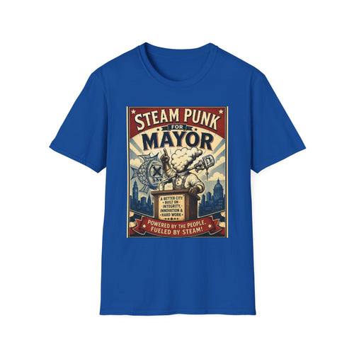 Steampunk for Mayor T-Shirt — Retro Political Poster Tee