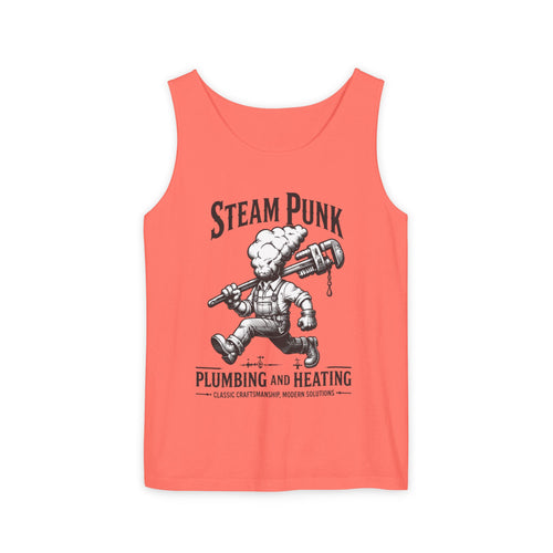 Steam Punk Plumbing & Heating Tank Top — Vintage Plumber Graphic Tank