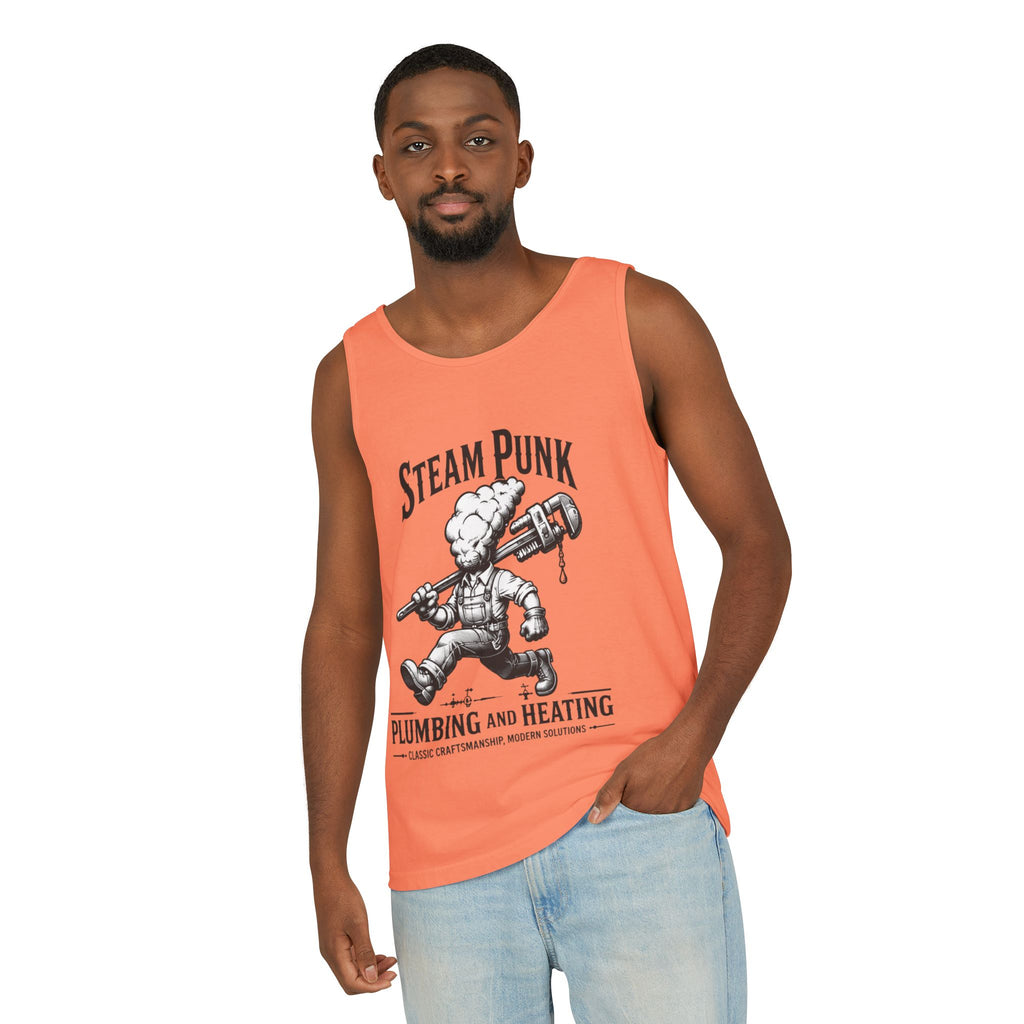 Steam Punk Plumbing & Heating Tank Top — Vintage Plumber Graphic Tank