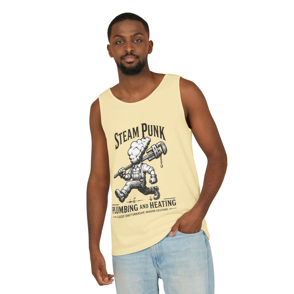 Steam Punk Plumbing & Heating Tank Top — Vintage Plumber Graphic Tank