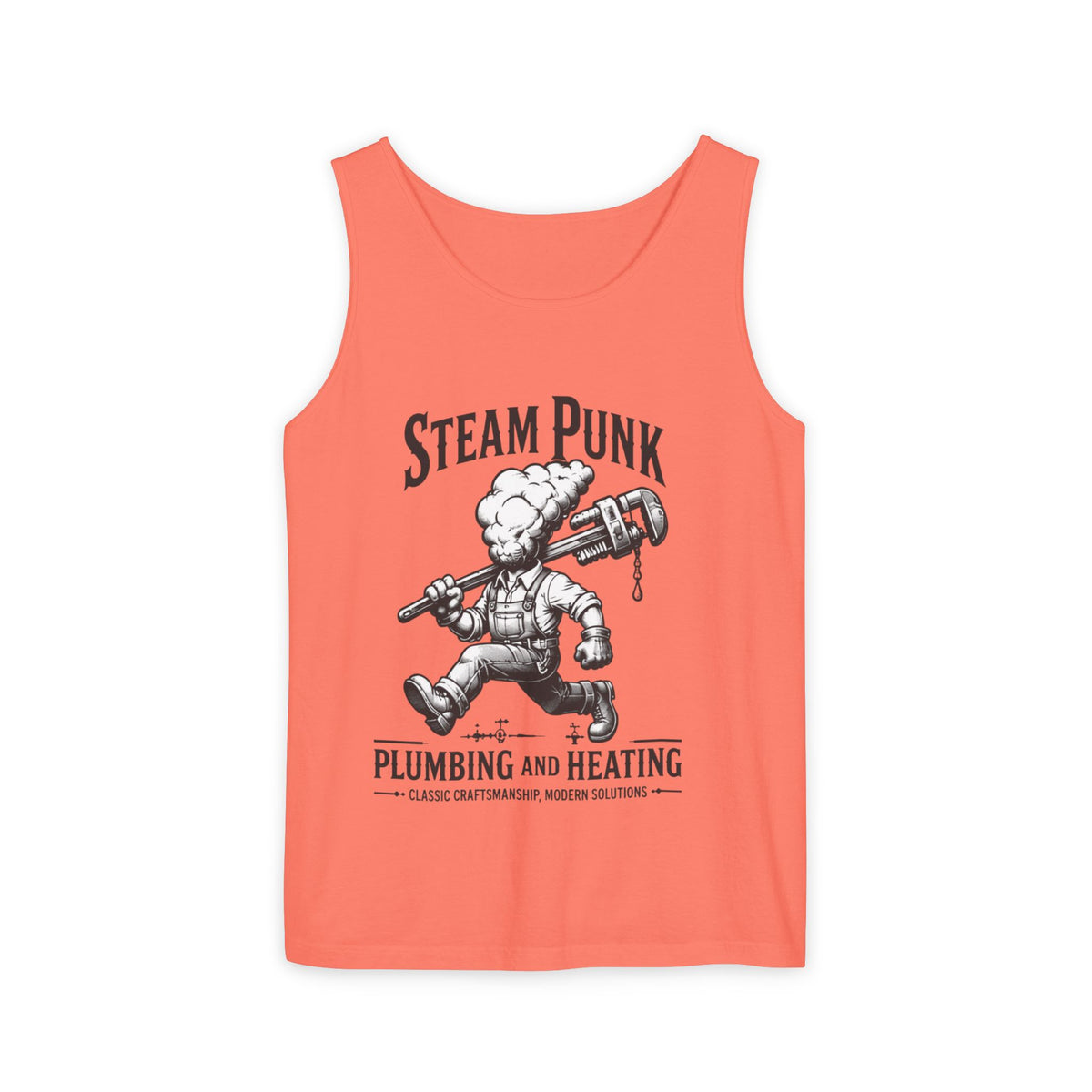 Steam Punk Plumbing & Heating Tank Top — Vintage Plumber Graphic Tank